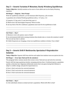 Evolutionary Development Bell Ringers & Exit Tickets sample page