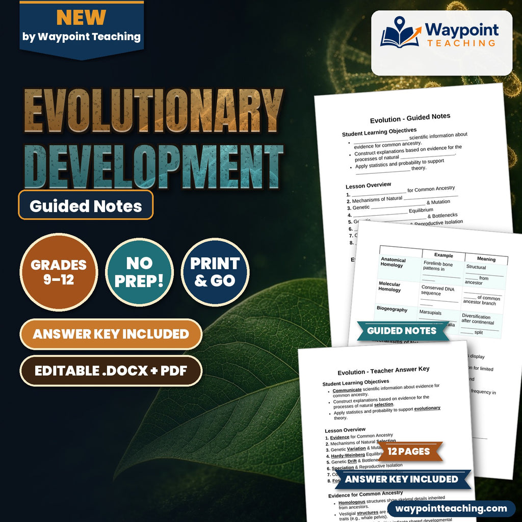 Evolutionary Development Guided Notes cover