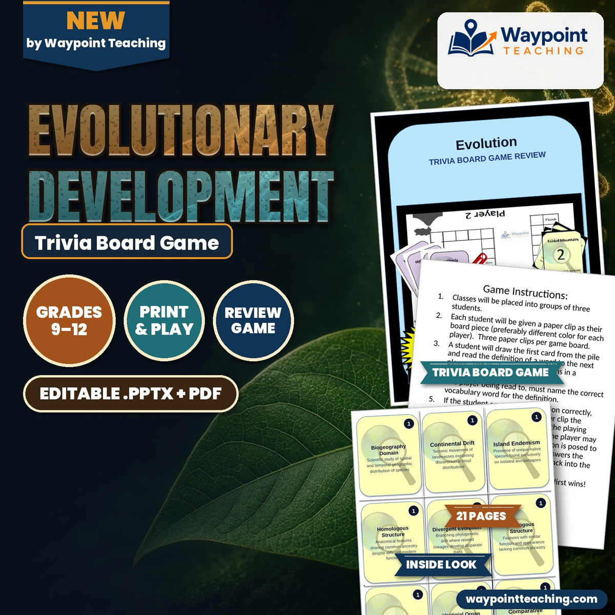 Evolutionary Development Trivia Board Game cover