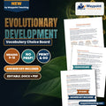 Evolutionary Development Vocabulary Choice Board cover