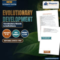 Evolutionary Development Vocabulary Words & Definitions cover