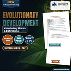 Evolutionary Development Vocabulary Words & Definitions cover