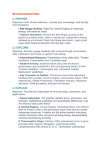 How Cells Make Proteins 5E Lesson Plan sample page
