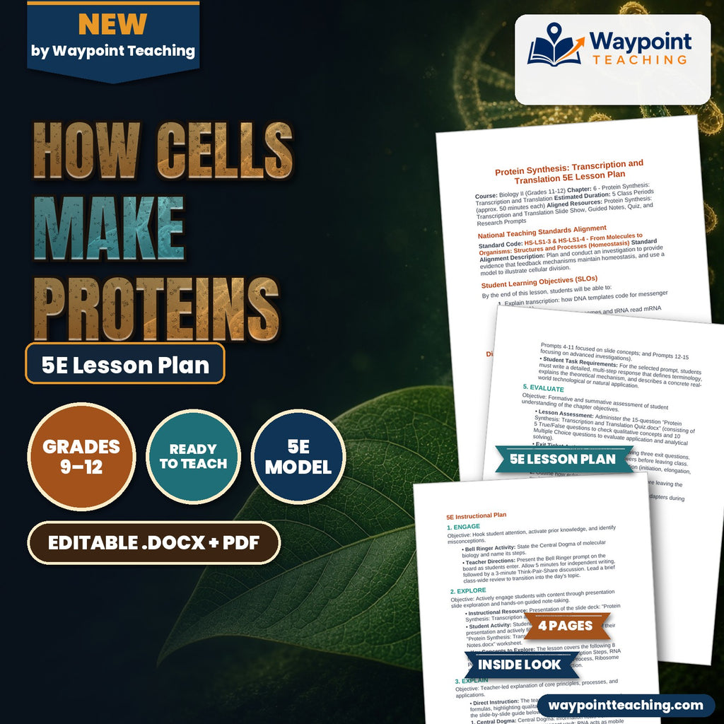 How Cells Make Proteins 5E Lesson Plan cover
