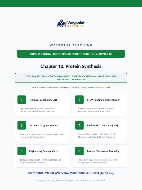 How Cells Make Proteins Project-Based Learning Activity sample page