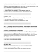 Introduction to Biology Bell Ringers & Exit Tickets sample page