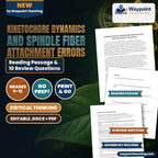 Kinetochore Dynamics and Spindle Fiber Attachment Errors Reading Worksheet cover