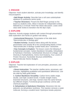 Macromolecules in Biology 5E Lesson Plan sample page