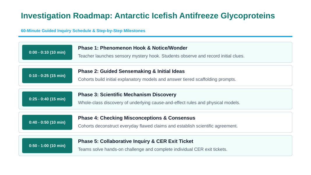 Macromolecules in Biology Scaffolded Phenomena-Based Lesson: The Ghost Fish of the Frozen Sea: Antifreeze Glycoprotein Lattice Binding Presentation sample page