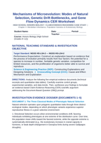 Mechanisms of Microevolution: Modes of Natural Selection, Genetic Drift Bottlenecks, and Gene Flow Dynamics CER Phenomena Worksheet sample page