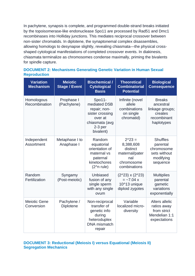 Meiosis and Genetic Variation: Synapsis, Chiasmata Recombination, Independent Assortment, and Non-Disjunction Aneuploidy CER Phenomena Worksheet sample page