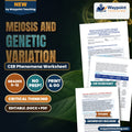 Meiosis and Genetic Variation: Synapsis, Chiasmata Recombination, Independent Assortment, and Non-Disjunction Aneuploidy CER Phenomena Worksheet cover