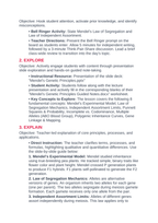 Mendel’s Genetic Principles 5E Lesson Plan sample page