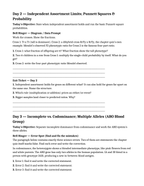 Mendel’s Genetic Principles Bell Ringers & Exit Tickets sample page