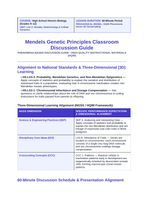 Mendel’s Genetic Principles Phenomena-Based Lesson: The Epigenetic Mosaic: Why Almost All Calico Cats Are Female Teacher Discussion Guide sample page