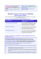 Mendel’s Genetic Principles Scaffolded Phenomena-Based Lesson: The Epigenetic Mosaic: Why Almost All Calico Cats Are Female Teacher Discussion Guide sample page