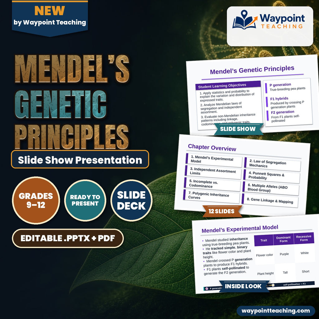 Mendel’s Genetic Principles Slide Show Presentation cover