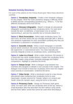 Mendel’s Genetic Principles Vocabulary Choice Board sample page
