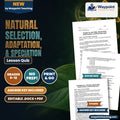 Natural Selection, Adaptation, & Speciation Lesson Quiz cover