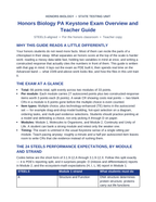 Pennsylvania Keystone Exam Overview & Teacher Guide Exam Overview & Teacher Guide sample page