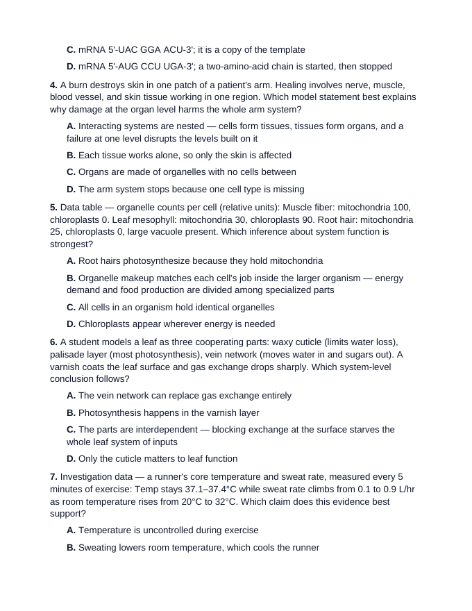Pennsylvania Keystone Full Practice Exams & Retest Packs Practice Exam sample page