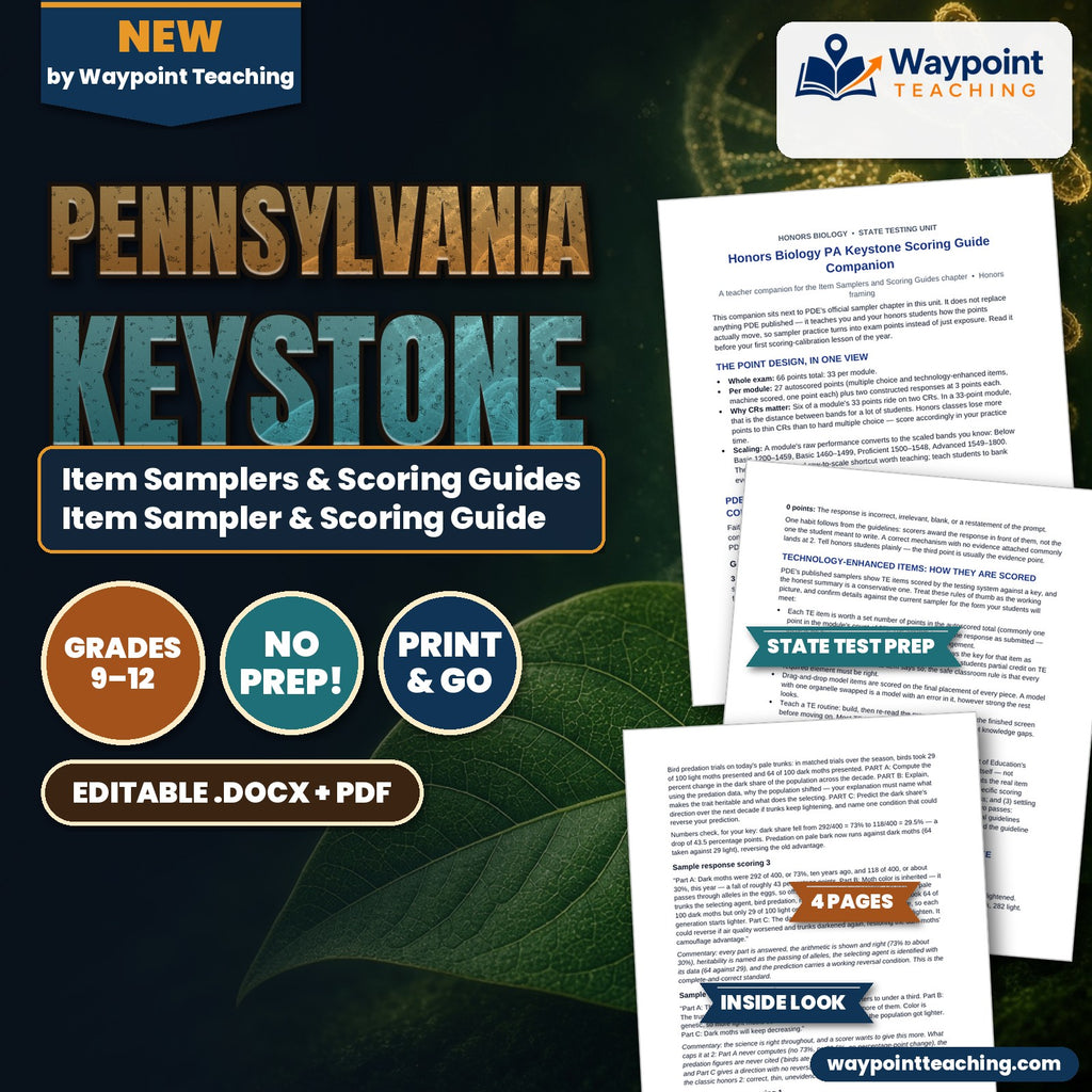 Pennsylvania Keystone Item Samplers & Scoring Guides Item Sampler & Scoring Guide cover