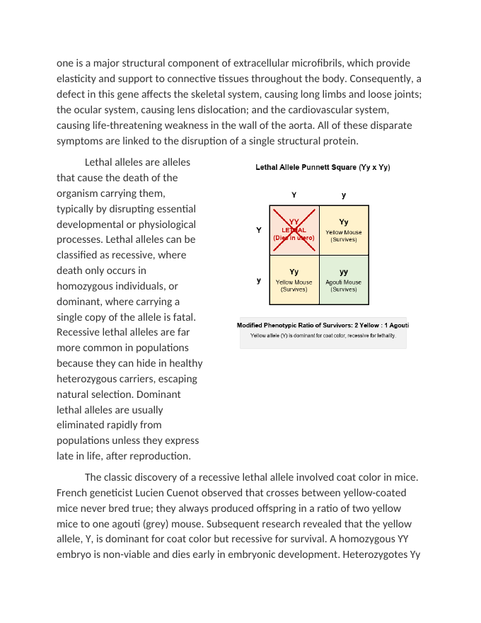 Pleiotropy and Lethal Allele Probability Calculations Reading Worksheet sample page