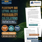 Pleiotropy and Lethal Allele Probability Calculations Reading Worksheet cover