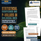 Statistical Significance and P-Values in Biological Data Reading Worksheet cover