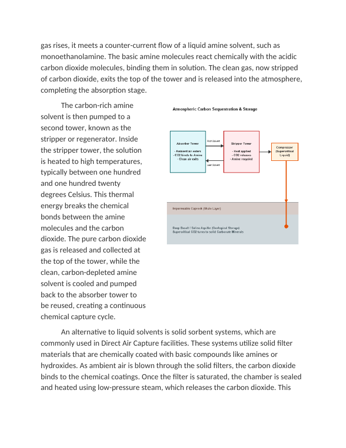 Technological Innovations in Atmospheric Carbon Sequestration Reading Worksheet sample page