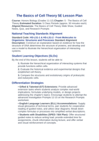 The Basics of Cell Theory 5E Lesson Plan sample page