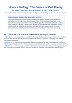 The Basics of Cell Theory CER Task Cards sample page