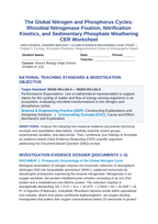 The Global Nitrogen and Phosphorus Cycles: Rhizobial Nitrogenase Fixation, Nitrification Kinetics, and Sedimentary Phosphate Weathering CER Phenomena Worksheet sample page