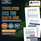 Translation and the Genetic Code: Aminoacyl-tRNA Synthetases, Peptidyl Transferase, and Wobble Base Pairing CER Phenomena Worksheet cover