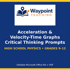 Acceleration & Velocity-Time Graphs Critical Thinking Prompts cover