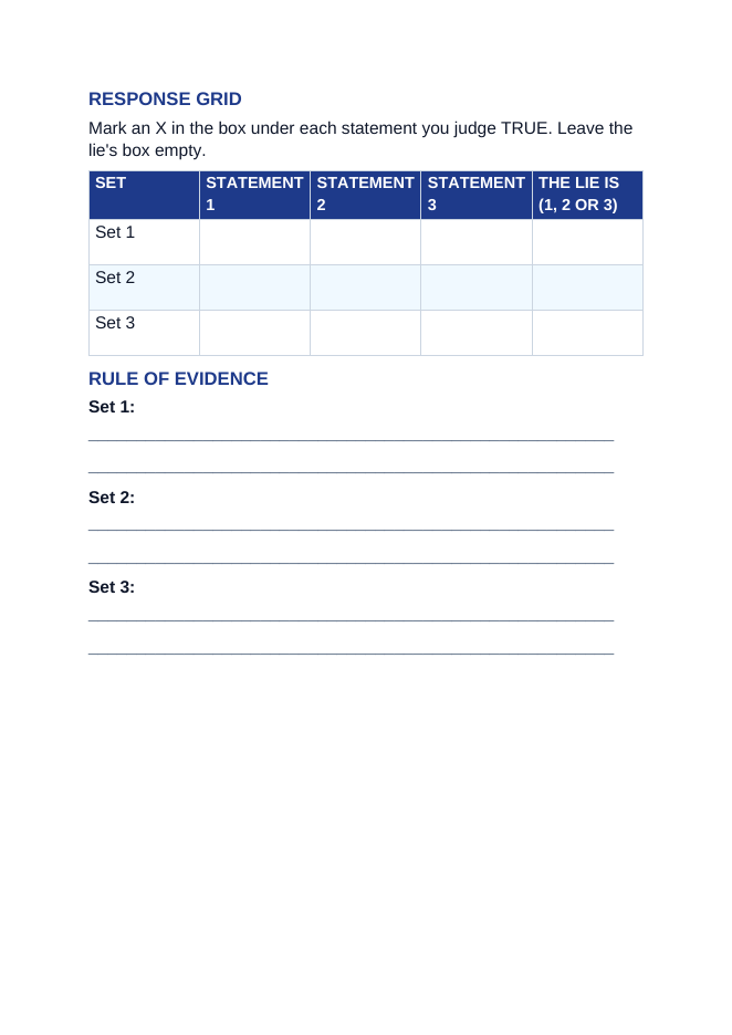 Acceleration & Velocity-Time Graphs Truth or Lie Challenge sample page