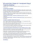 Aerodynamic Drag & Trajectory Modeling 5E Lesson Plan sample page