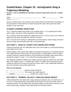 Aerodynamic Drag & Trajectory Modeling Guided Notes sample page