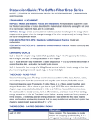 Aerodynamic Drag & Trajectory Modeling Phenomena-Based Lesson: The Coffee-Filter Drop Series Teacher Discussion Guide sample page