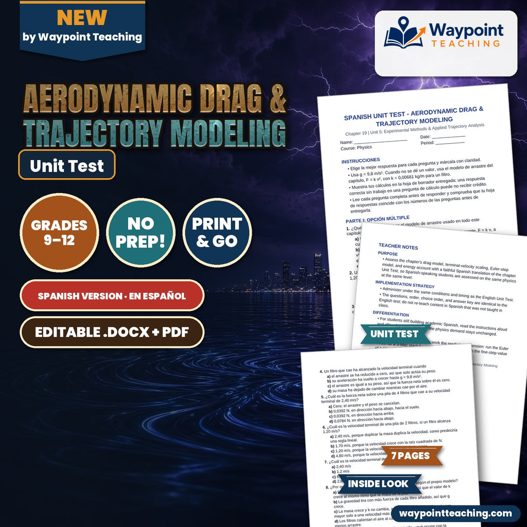 Aerodynamic Drag & Trajectory Modeling Spanish Unit Test cover