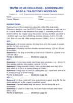 Aerodynamic Drag & Trajectory Modeling Truth or Lie Challenge sample page