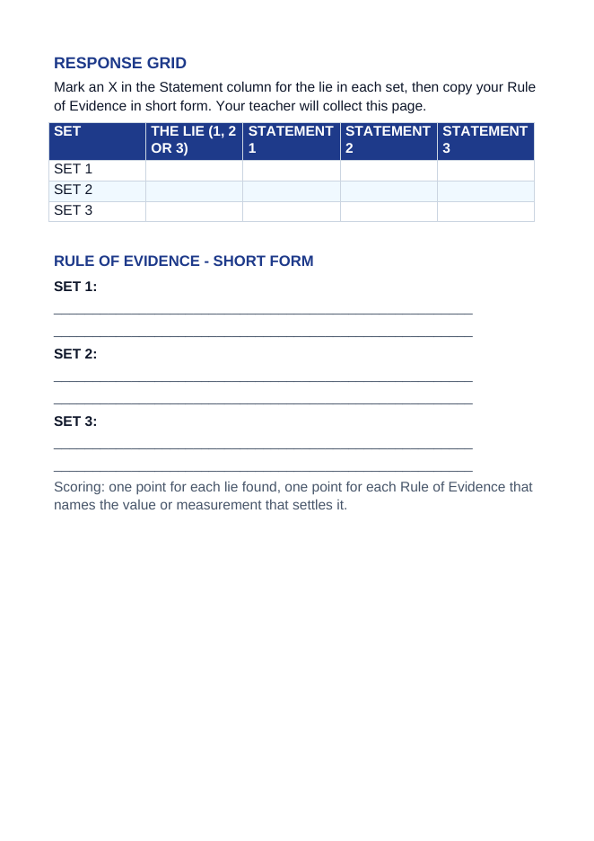Aerodynamic Drag & Trajectory Modeling Truth or Lie Challenge sample page