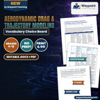 Aerodynamic Drag & Trajectory Modeling Vocabulary Choice Board cover