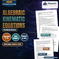 Algebraic Kinematic Equations Guided Notes cover