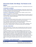 Algebraic Kinematic Equations Phenomena-Based Lesson: One Merge, Two Routes to 151 Meters Teacher Discussion Guide sample page