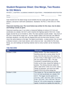 Algebraic Kinematic Equations Phenomena-Based Lesson: One Merge, Two Routes to 151 Meters Student Response Sheet sample page