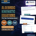 Algebraic Kinematic Equations Tic-Tac-Toe Review Game cover