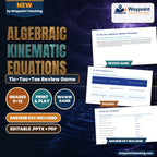 Algebraic Kinematic Equations Tic-Tac-Toe Review Game cover