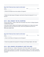 Angled Projectile Motion Bell Ringers & Exit Tickets sample page