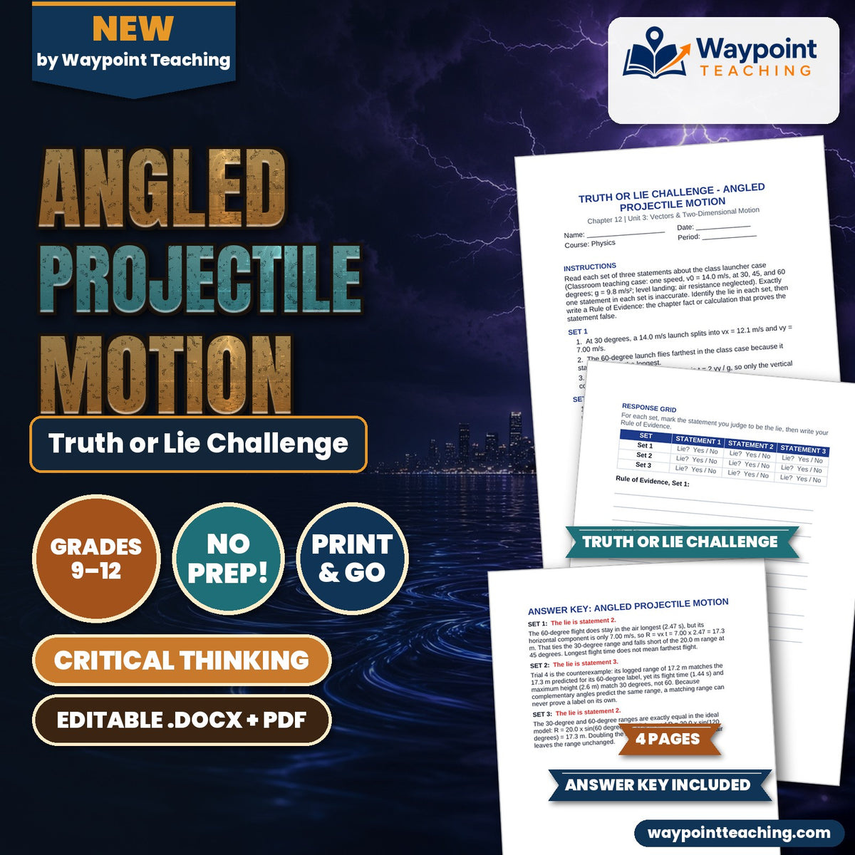 Angled Projectile Motion Truth or Lie Challenge cover